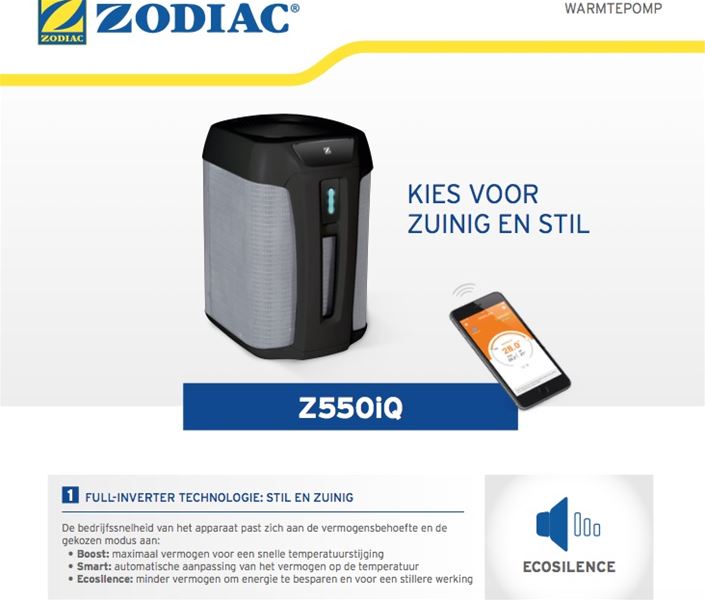 Warmtepomp Zodiac Z555 iq